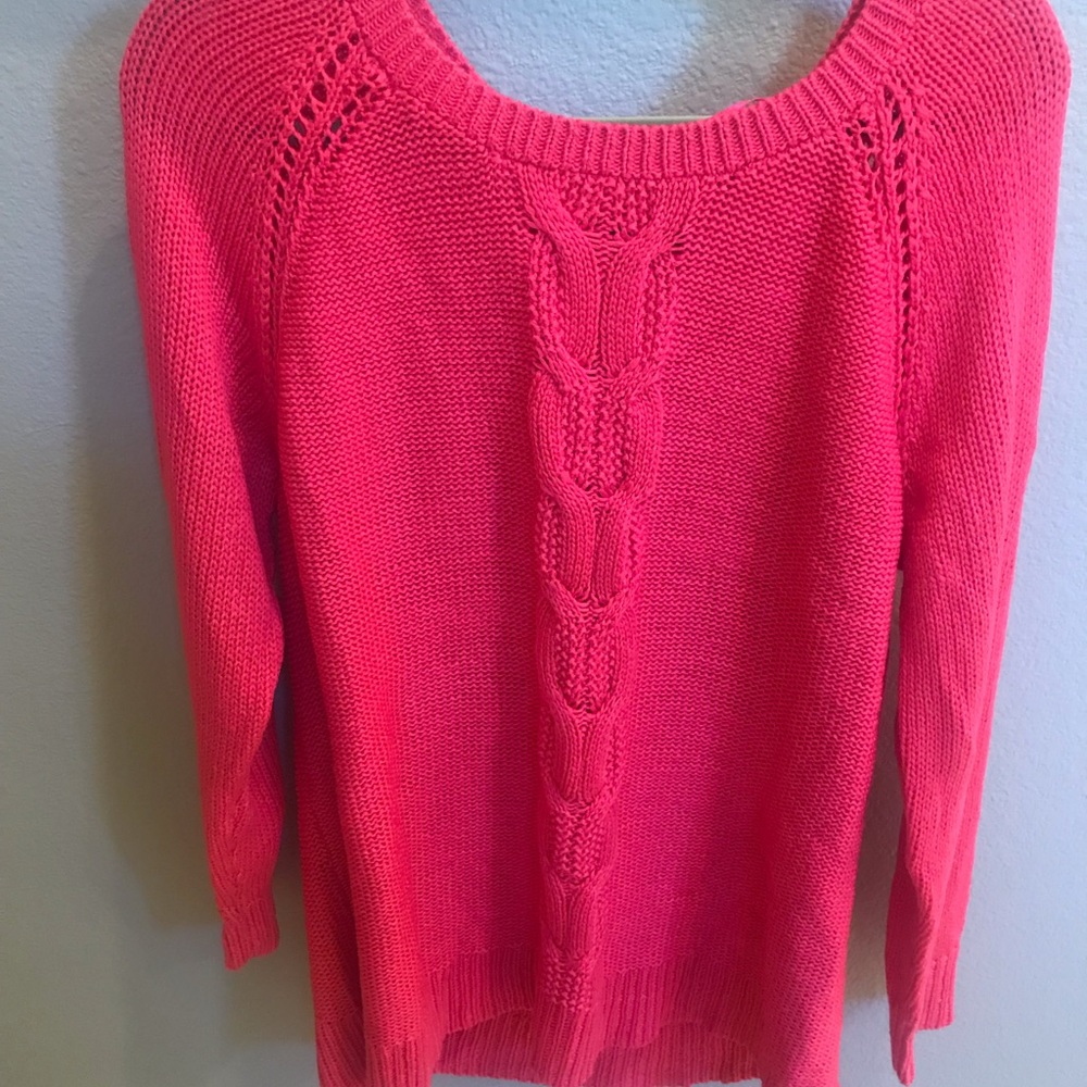 New Vibrant Pink Sweater Sz XL OX